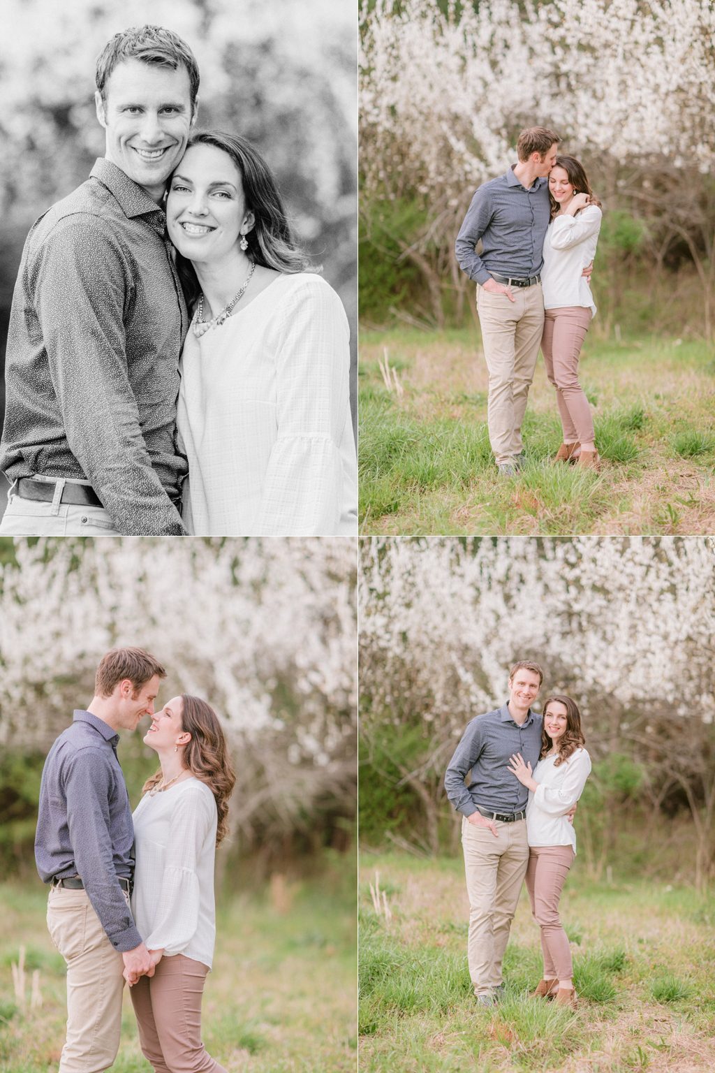 Spring portraits of married couple showing true love in Watkinsville, GA.