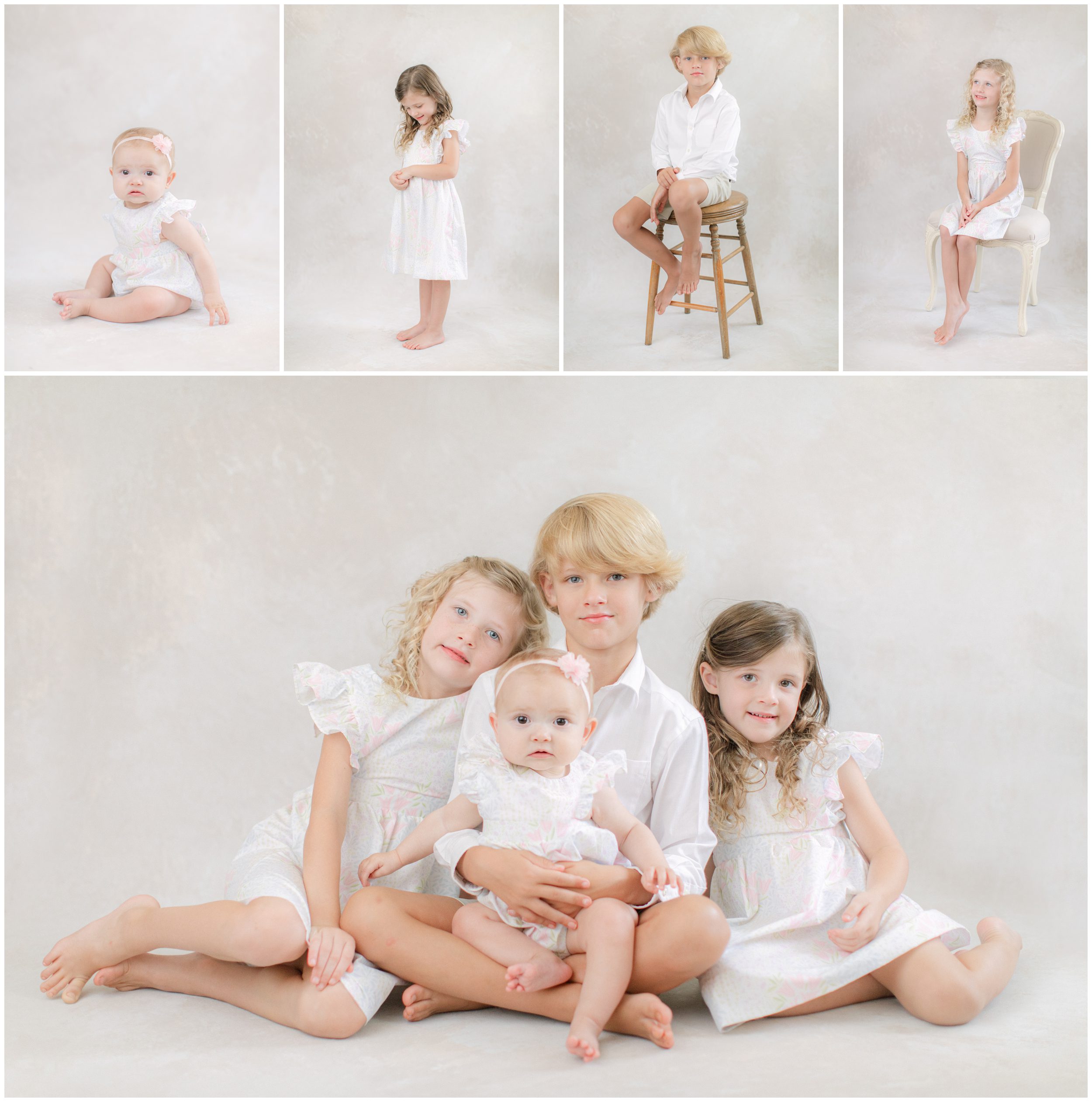 8 month milestone photography with sibling Athens, GA