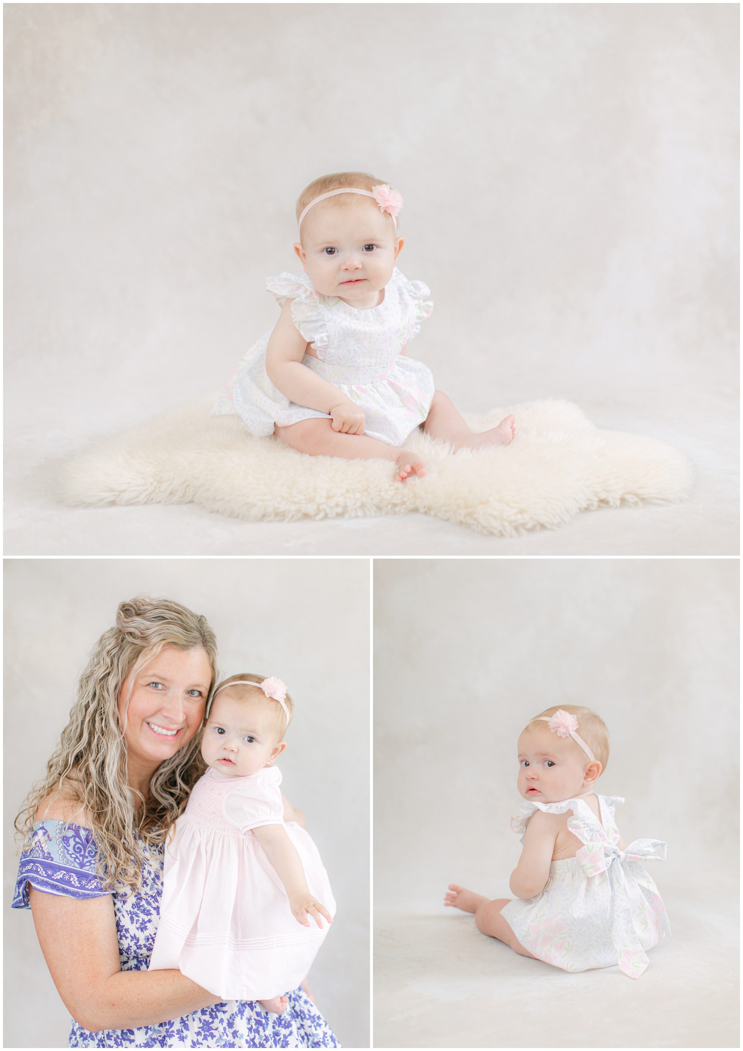 8 month milestone photography with mom Athens, GA