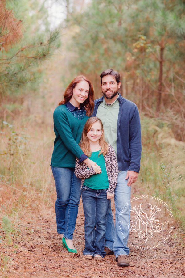 Fall family photography at Oconee County professional photographer's outdoor wooded studio.