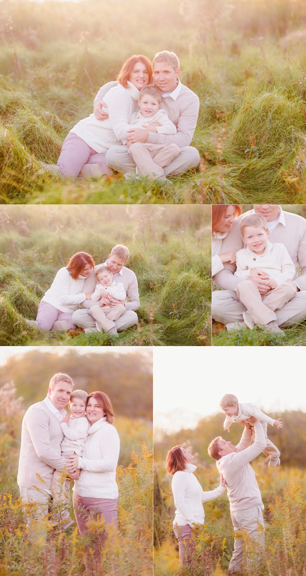 Fall family photography pictures in a color field in Oconee County, GA.