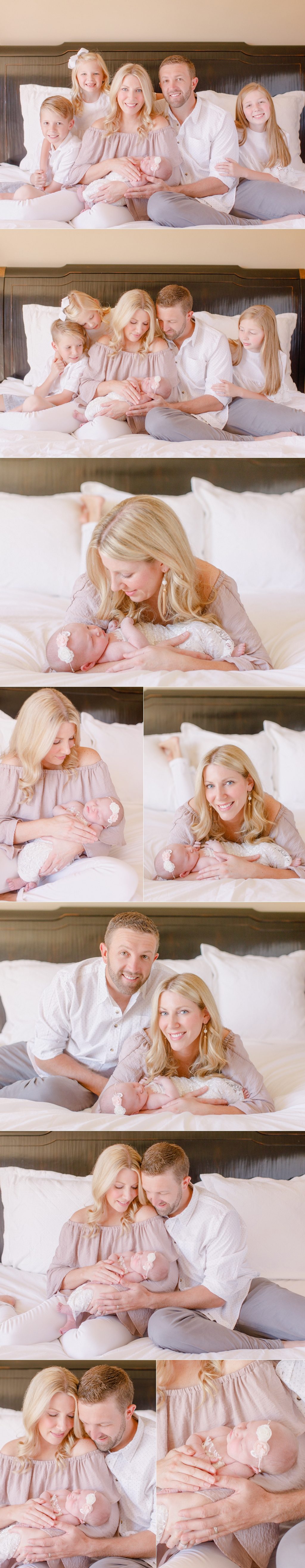 Examples of what to wear for newborn photoshoot.