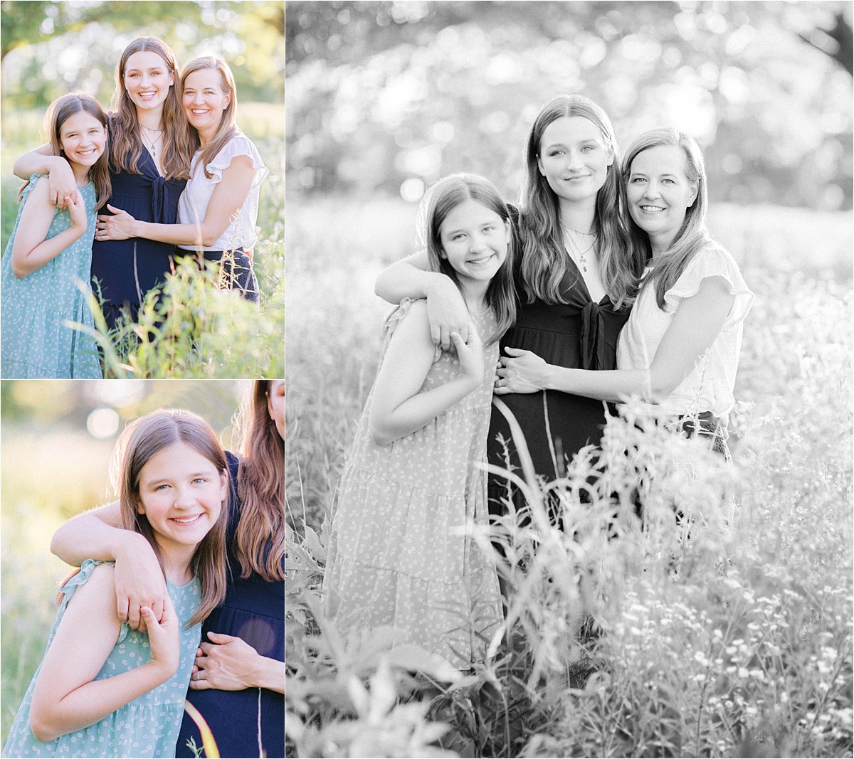 Mother and daughters St. Louis summer family photography