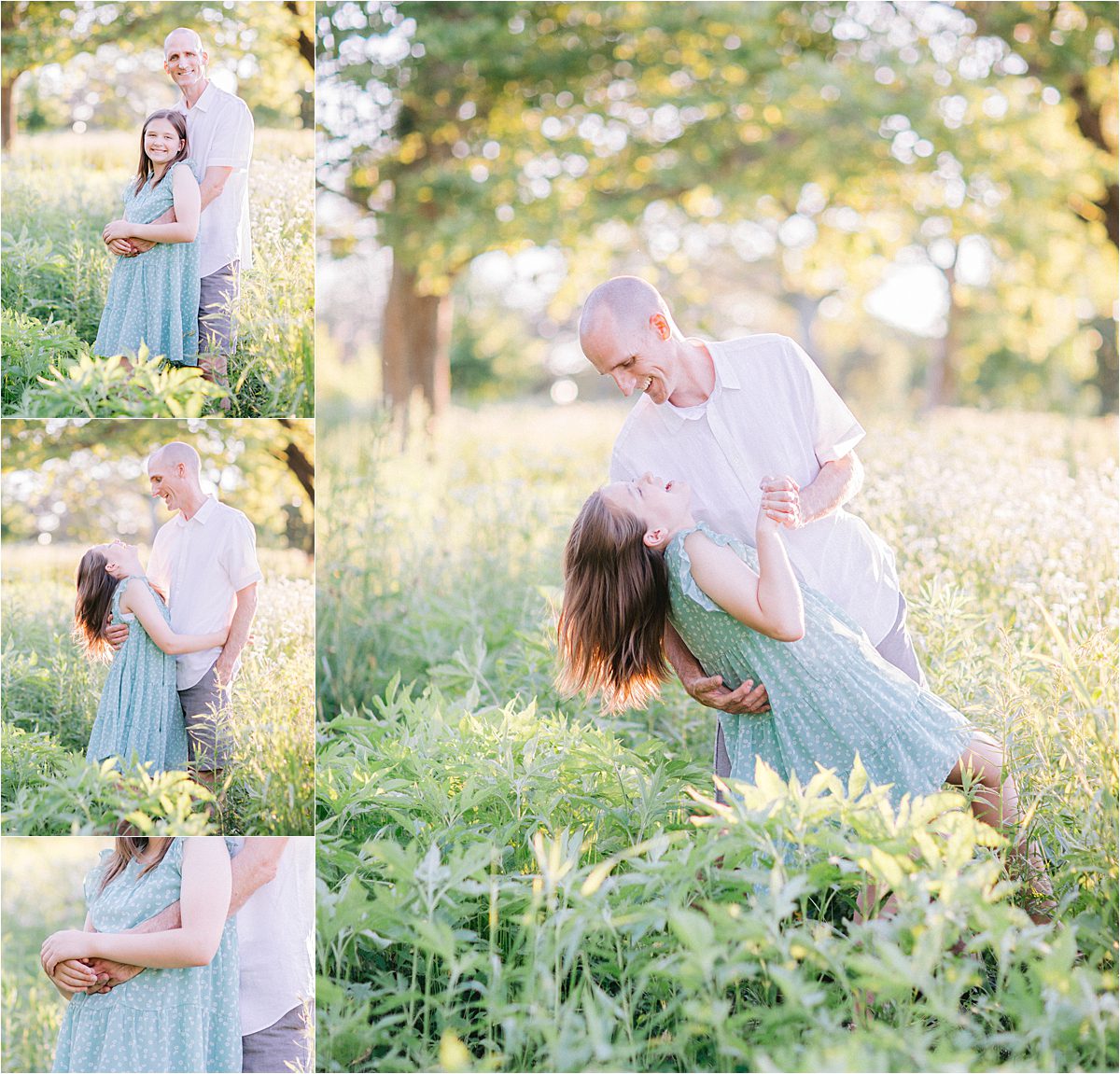 father daughter St. Louis summer family photography 