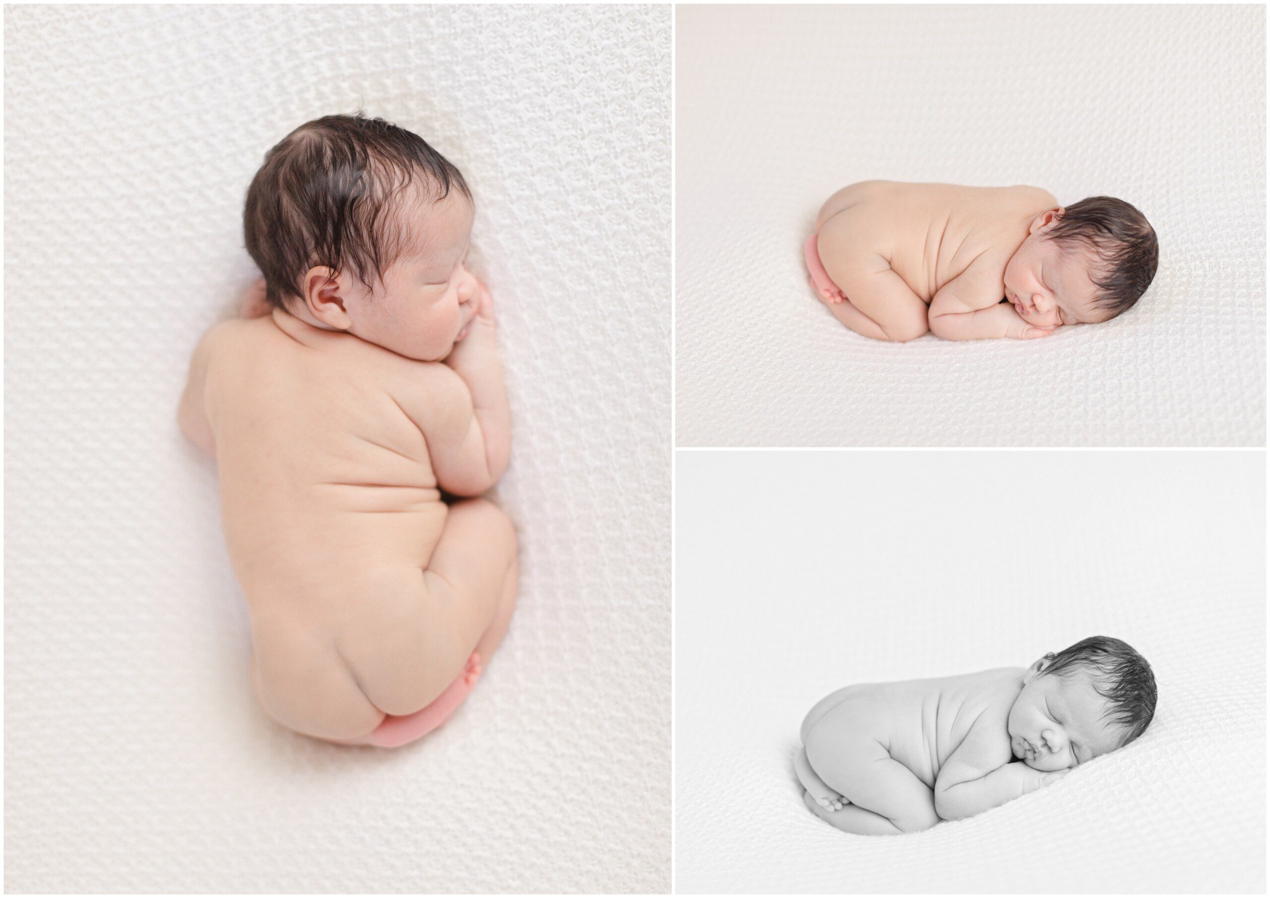 Athens newborn photographer portraits of sleeping baby