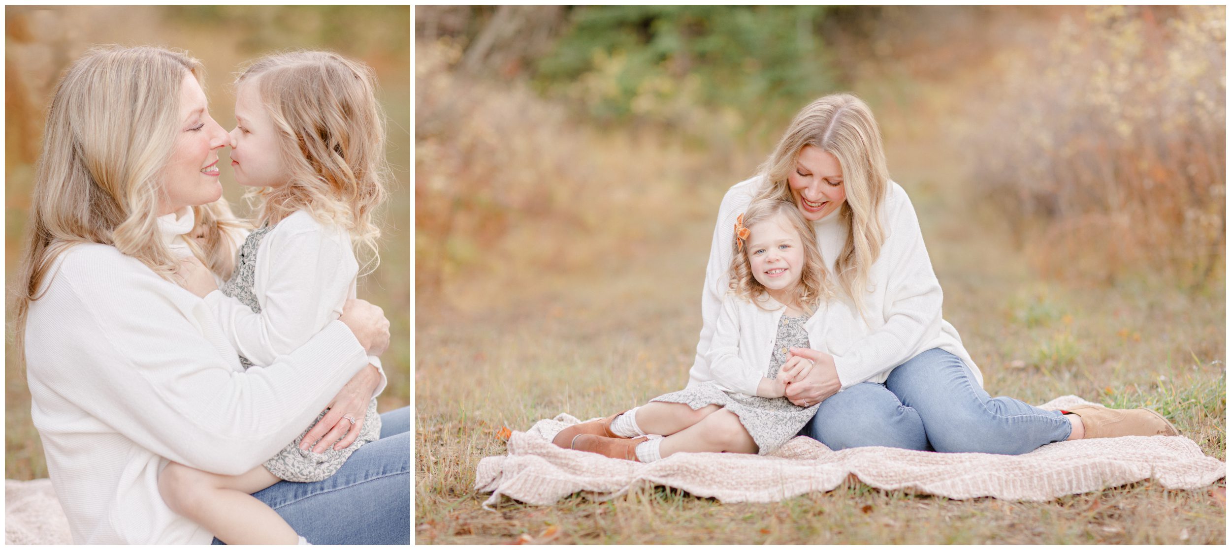 What to wear for fall family pictures in a field