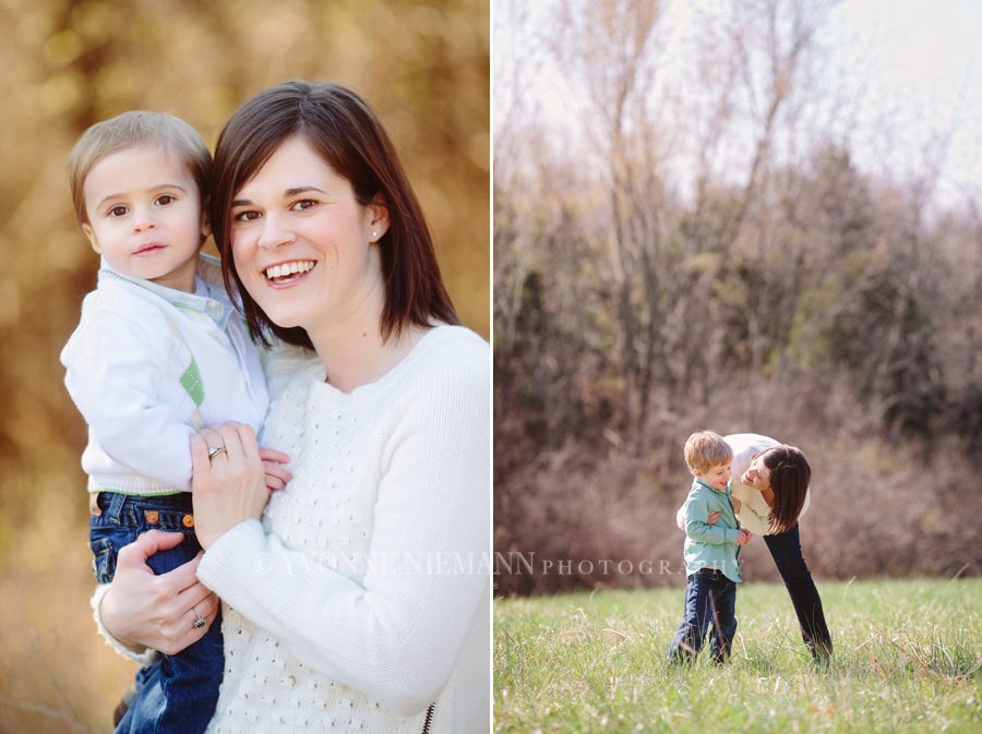Photos of mother with sons in Oconee County, GA.