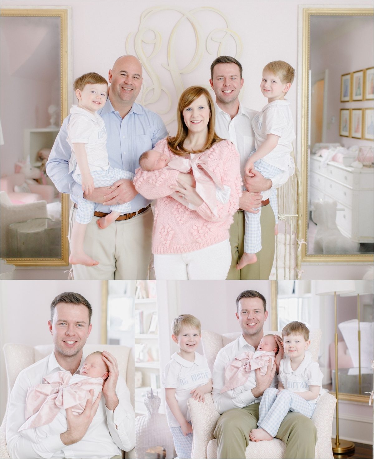 Newborn family pictures taken in Knoxville, GA.