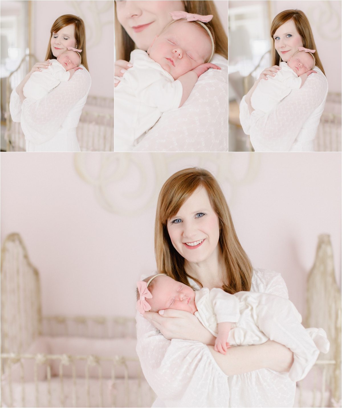 Lifestyle motherhood newborn pictures taken at home in Knoxville, TN.