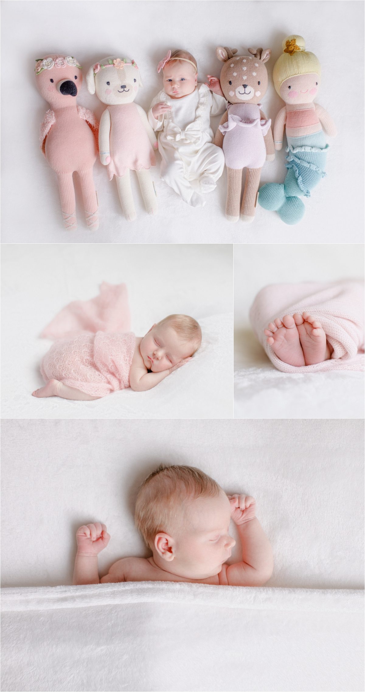 Newborn pictures of a 3 week old baby girl in her home in Knoxville, TN.