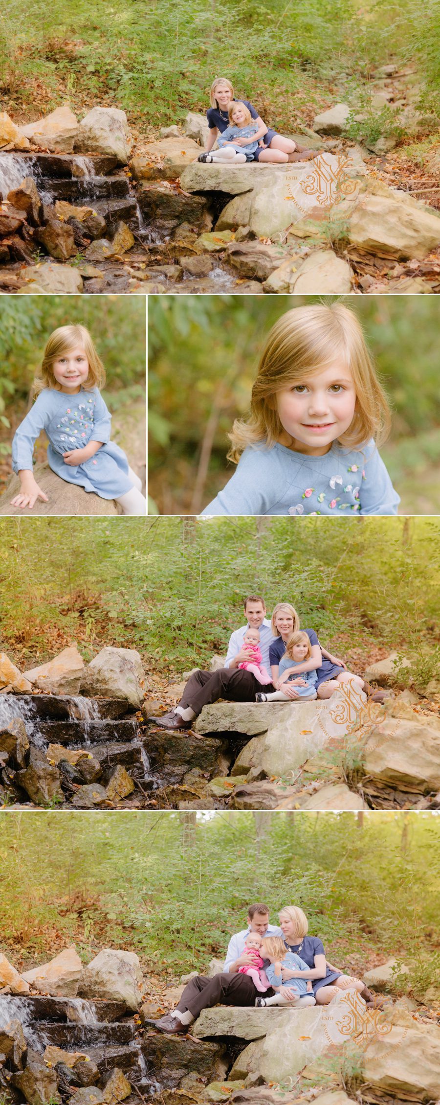 Fall family portraits in the woods just outside of Athens, GA.