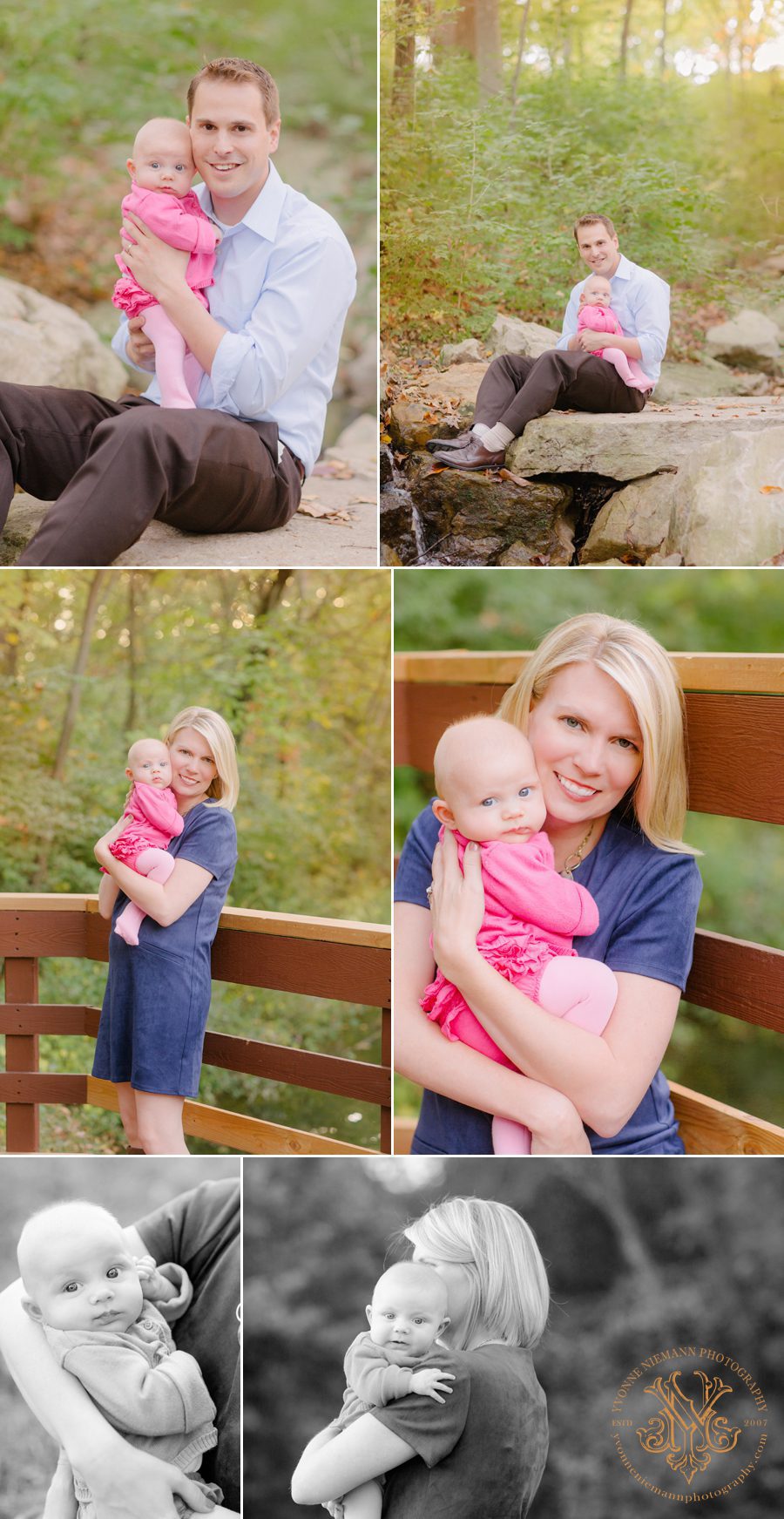 Newborn fall family portraits in Athens, GA outside.
