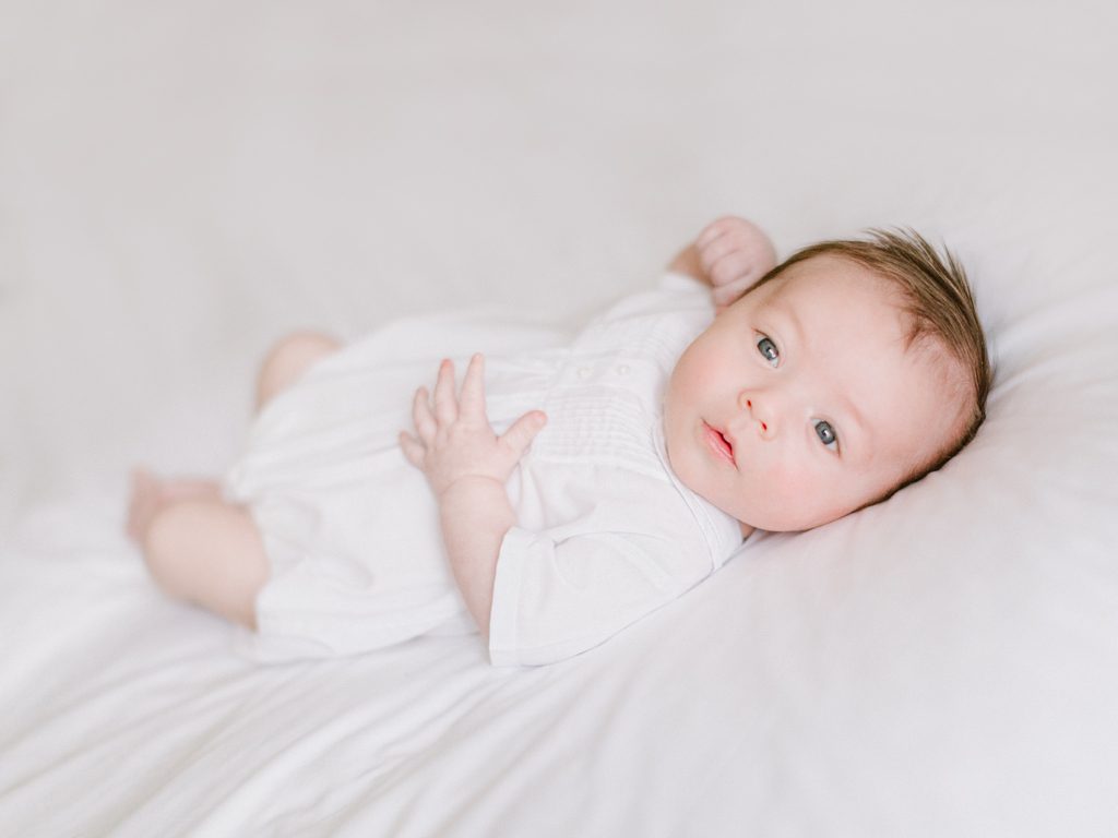 Newborn Portraits taken in Oconee County, GA of a six week old baby.