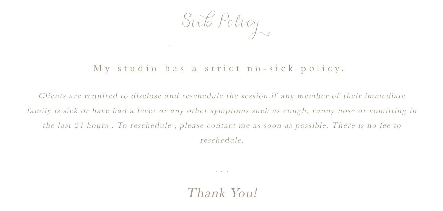 Sick policy with Athens, GA photographer