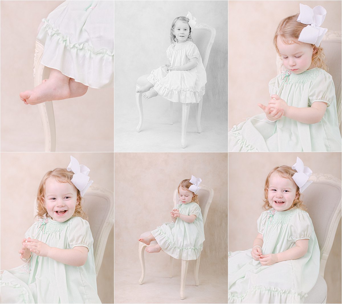 Series of studio heirloom toddler photography in Oconee County, GA.