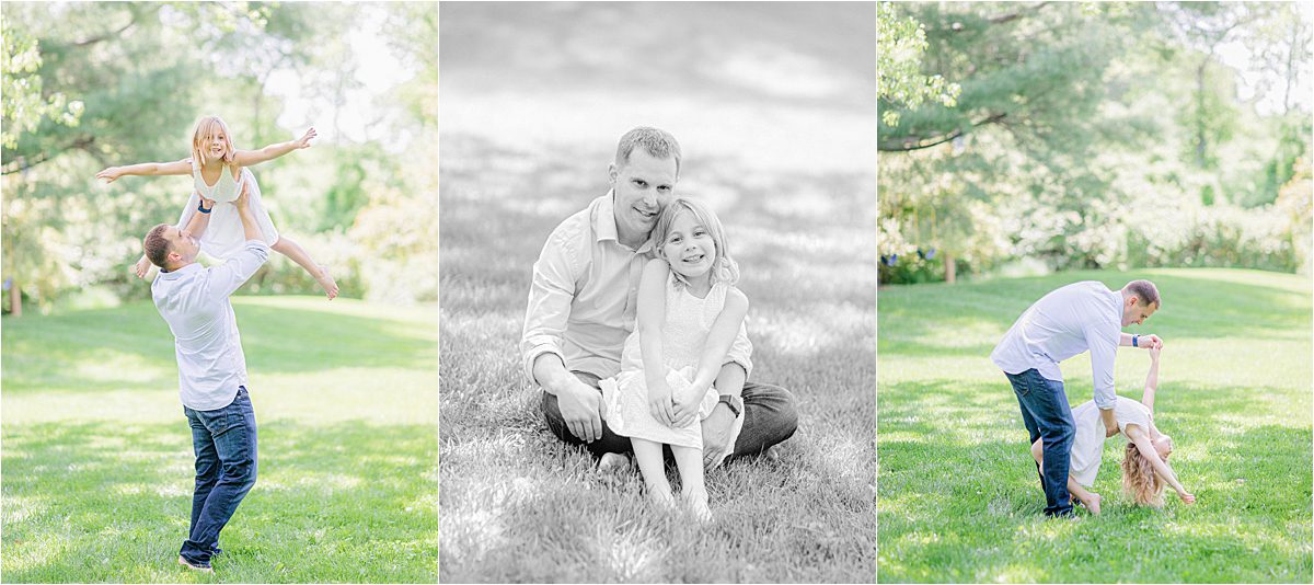 Spring fatherhood portraits taken by St. Louis family photographer.
