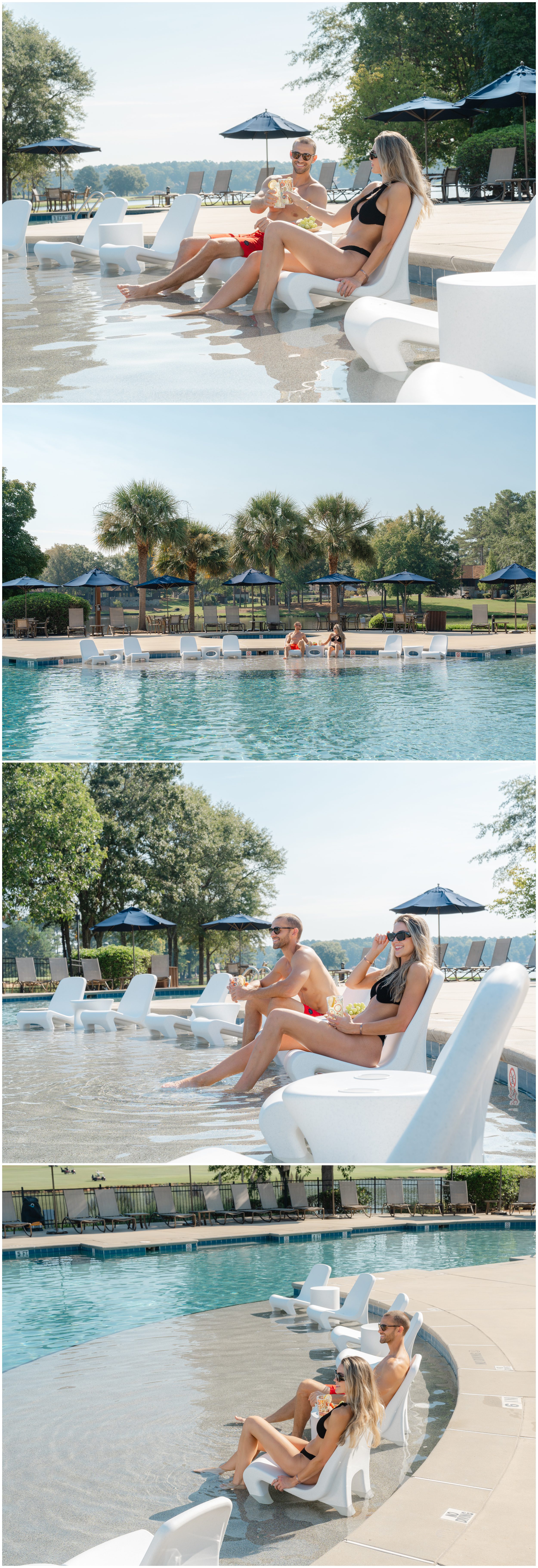 Photography content creation for pool furniture