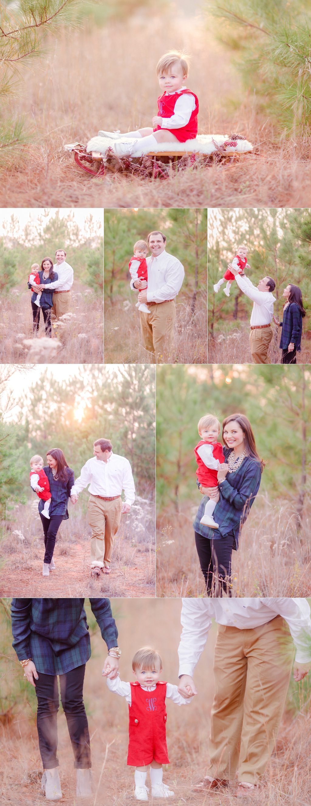 Christmas photoshoot for family in Athens, GA.