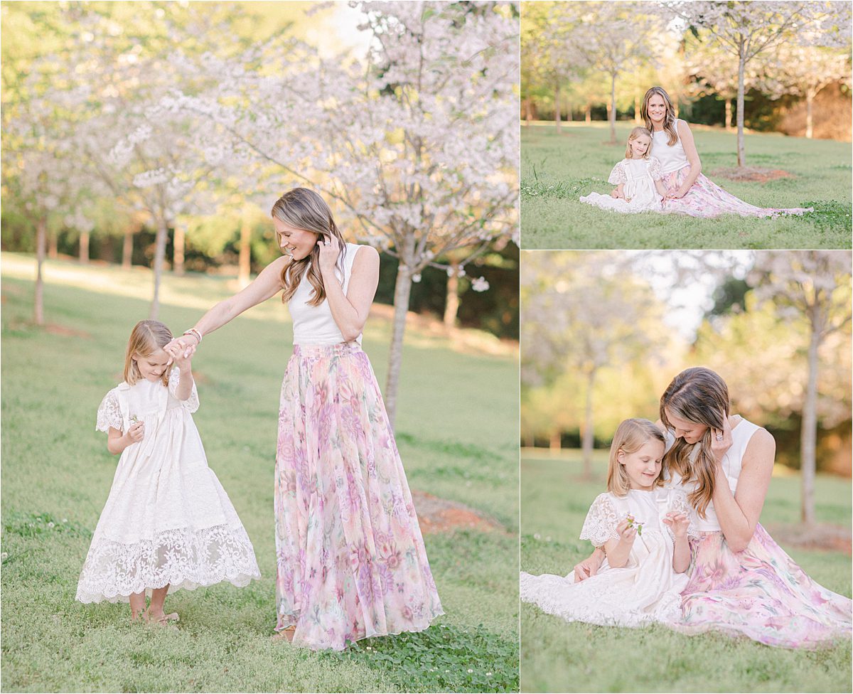 Motherhood cherry tree portraits in Athens, GA