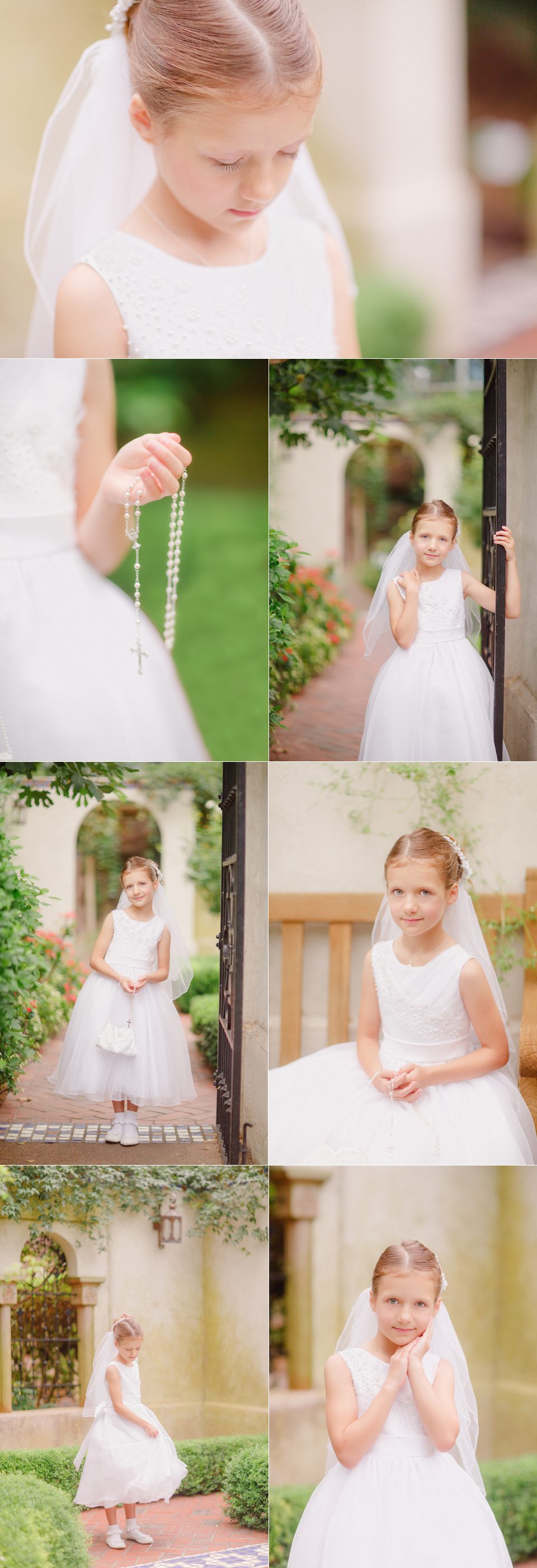 Professional children's photography in St. Louis for a little girl's christening.