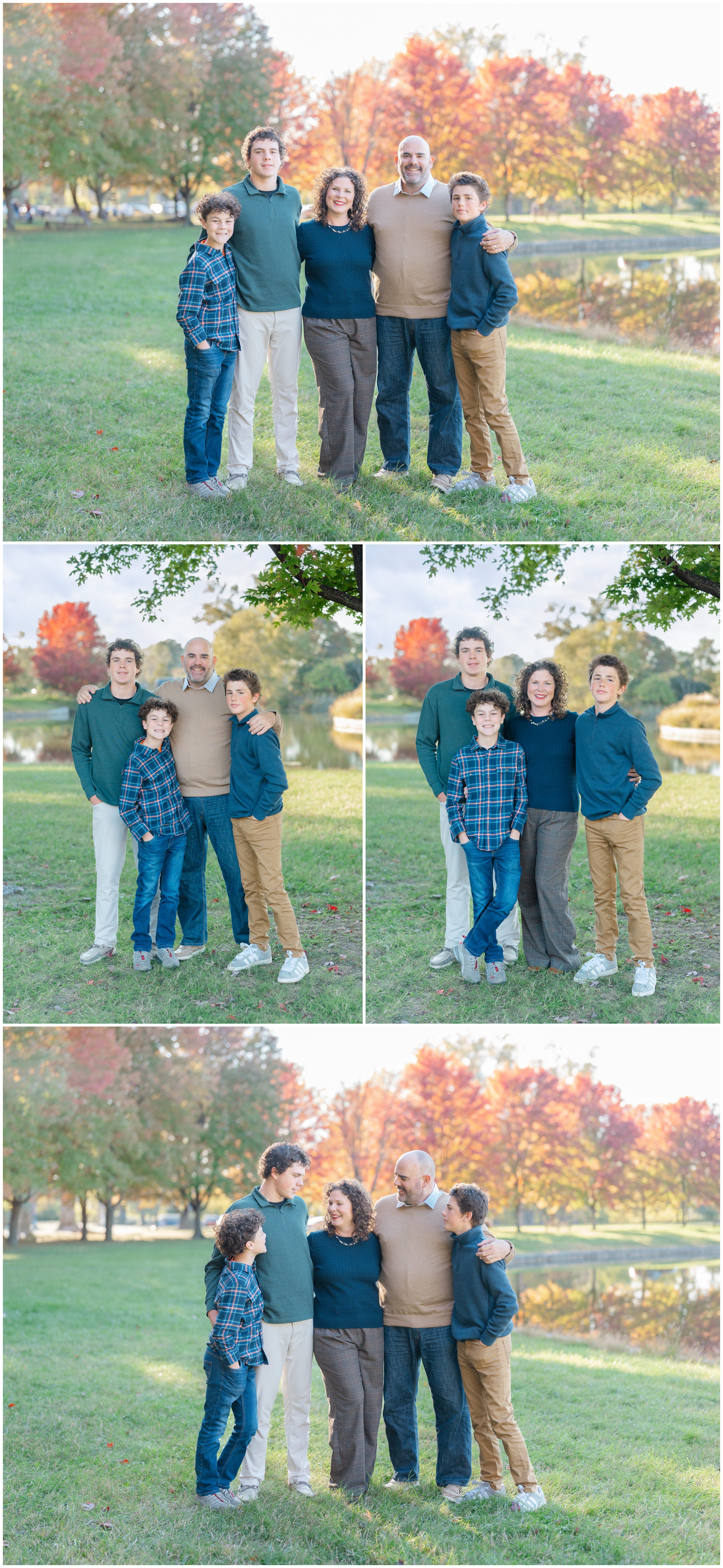 fall extended family photographer St. Louis Forest Park
