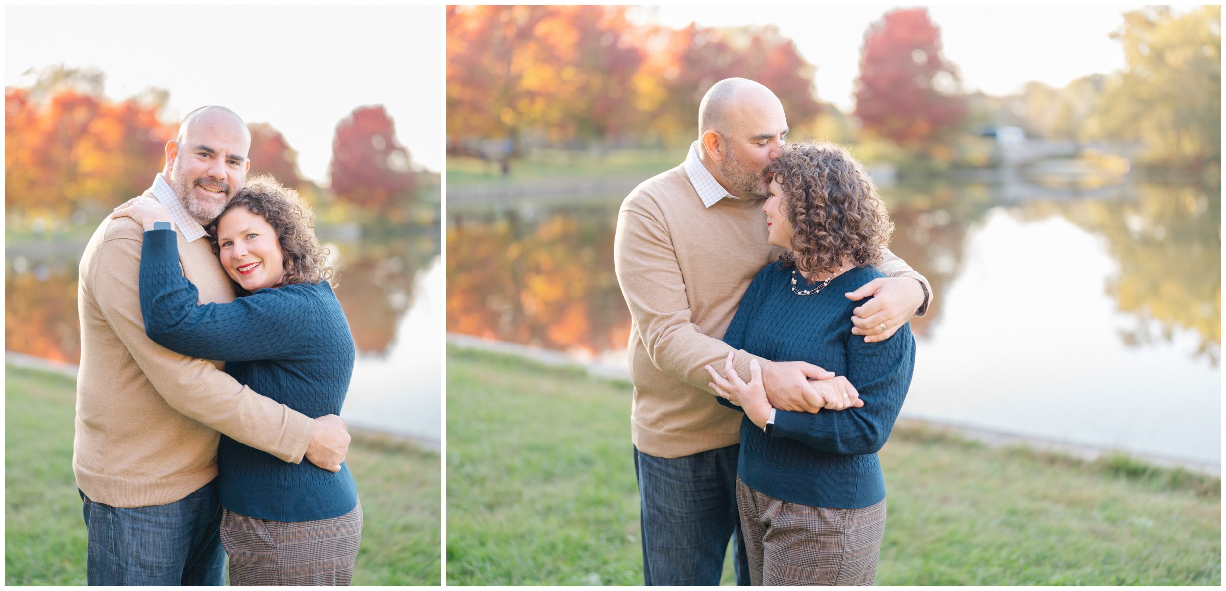 fall extended family photographer St. Louis of parents