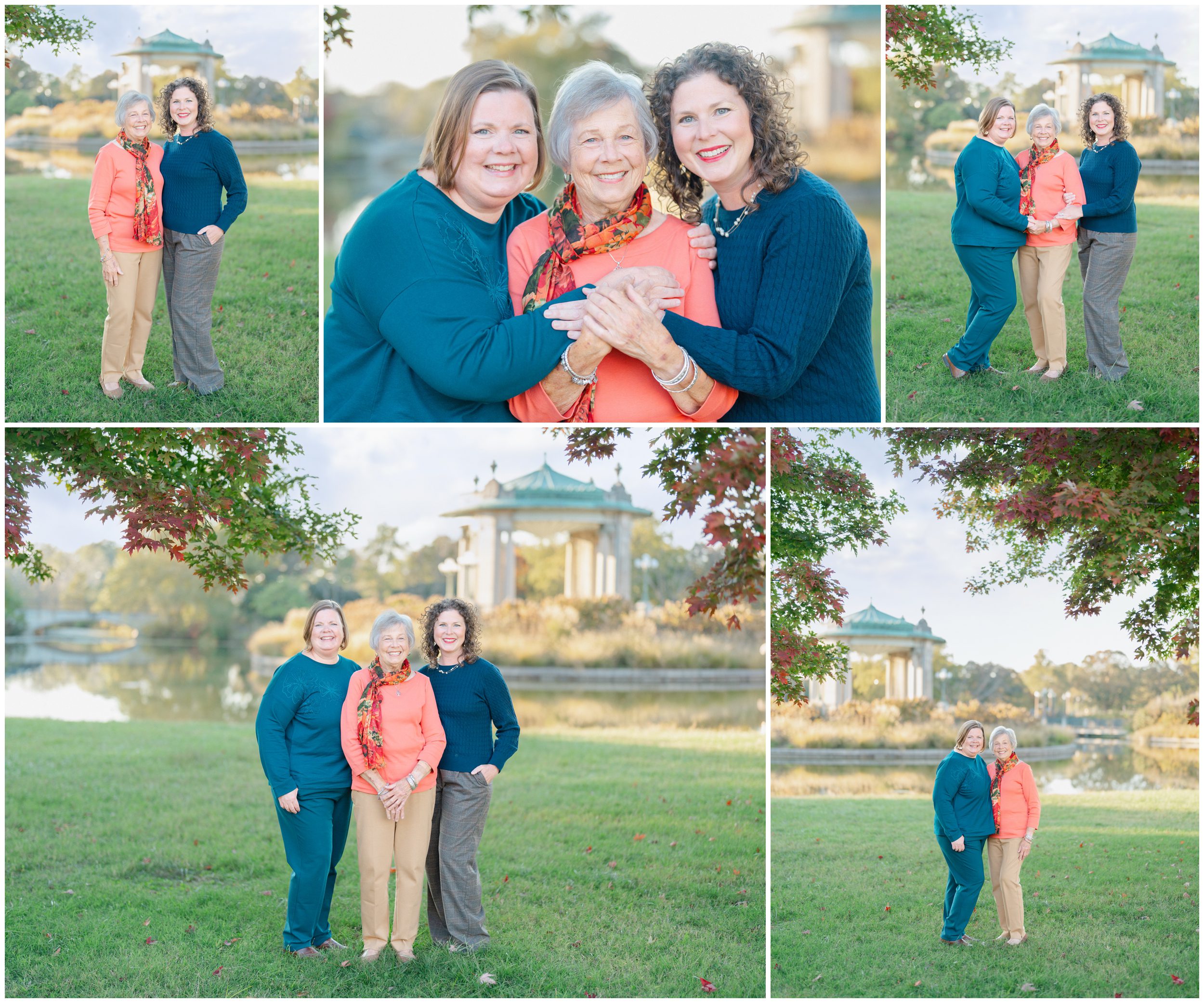 Mother and daughters fall extended family photographer St. Louis