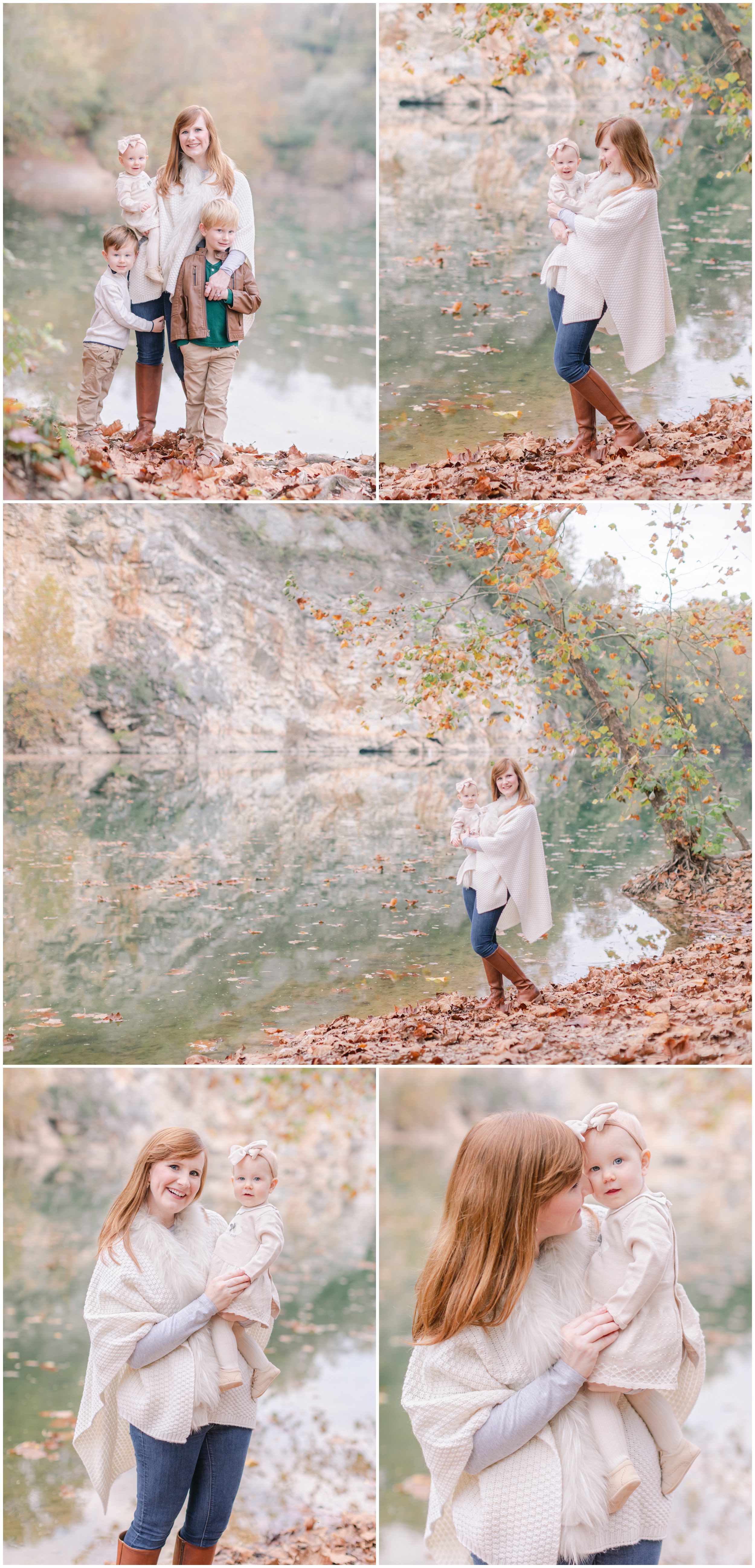 Fall family portraits outside Knoxville