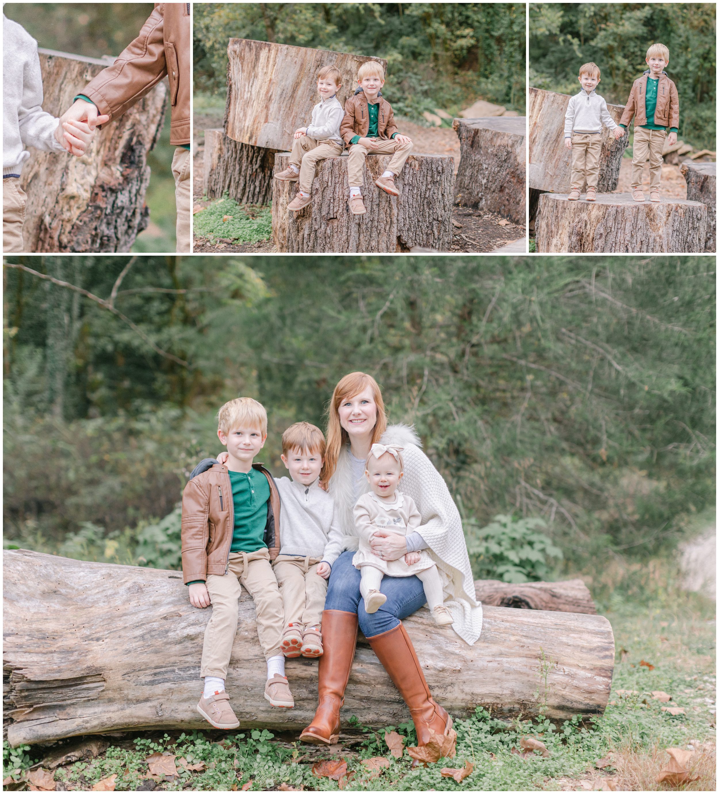 Family portraits outside in Knoxville in the Fall