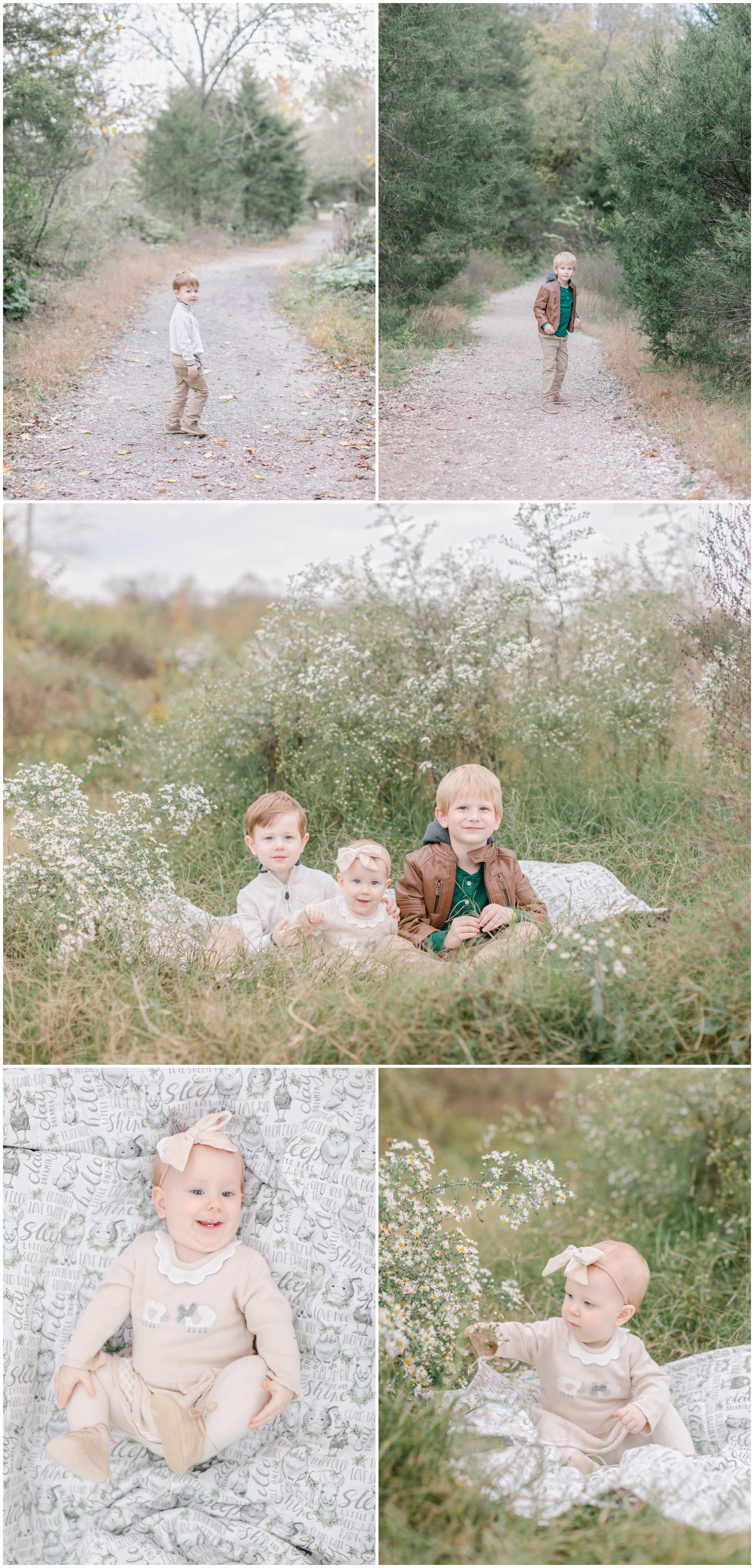 Sibling Family portraits outside Knoxville