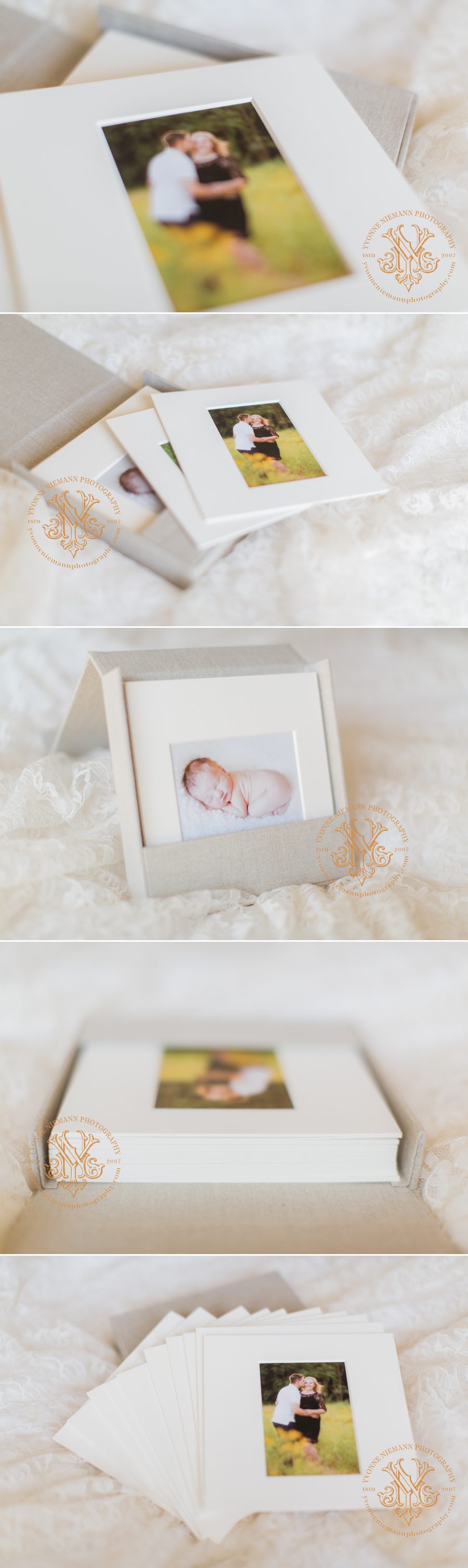 Timeless portraits in image box for  maternity and newborn photos offered by Athens, GA newborn photographer, Yvonne Niemann Photography.