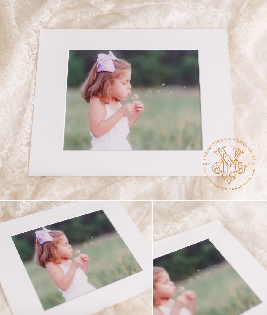 museum grade matted fine art prints offered by Athens, GA child photographer