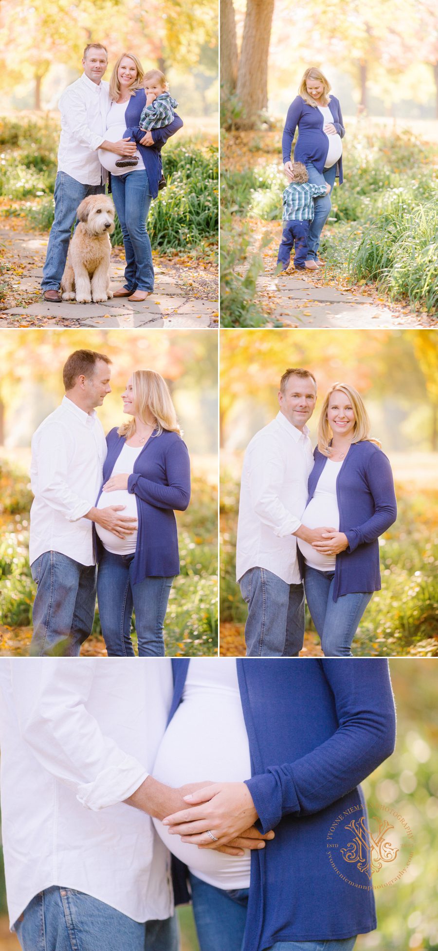 Athens, GA Fall maternity pictures of a family.