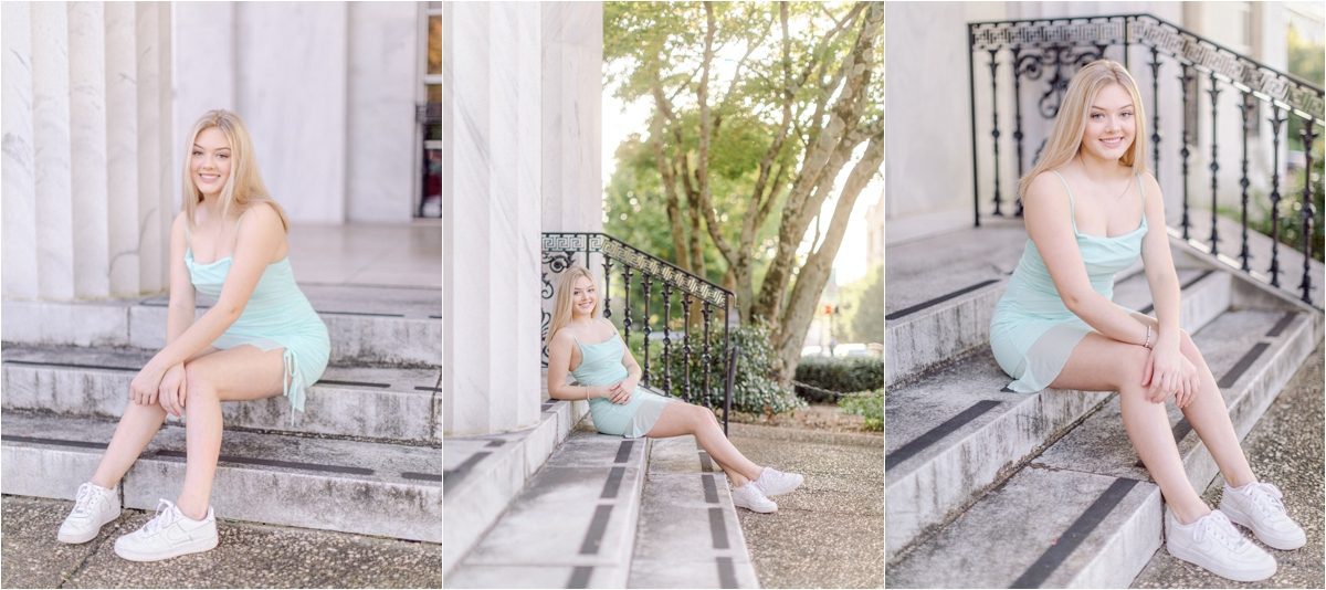 Downtown Athens Oconee County High School senior pictures.
