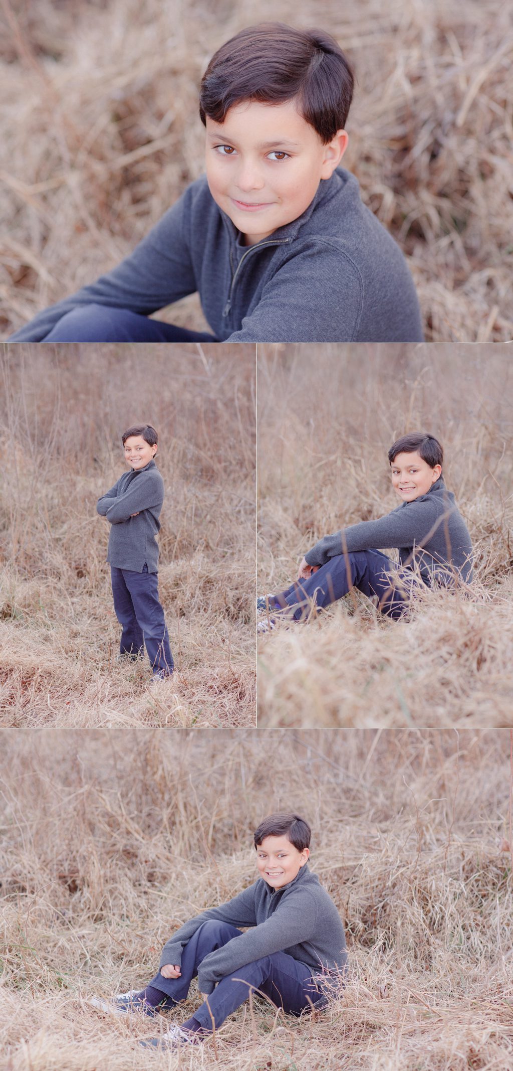 What to wear for a boy's tween portrait session in the Winter in Athens, GA.