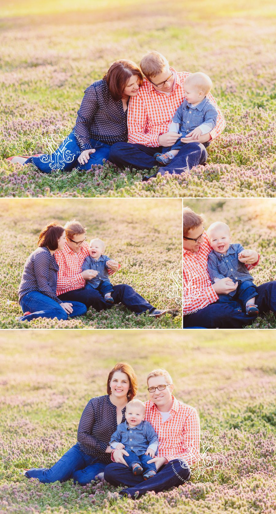 Spring family photography in Bishop, GA in a field of flowers by Yvonne Niemann Photography.