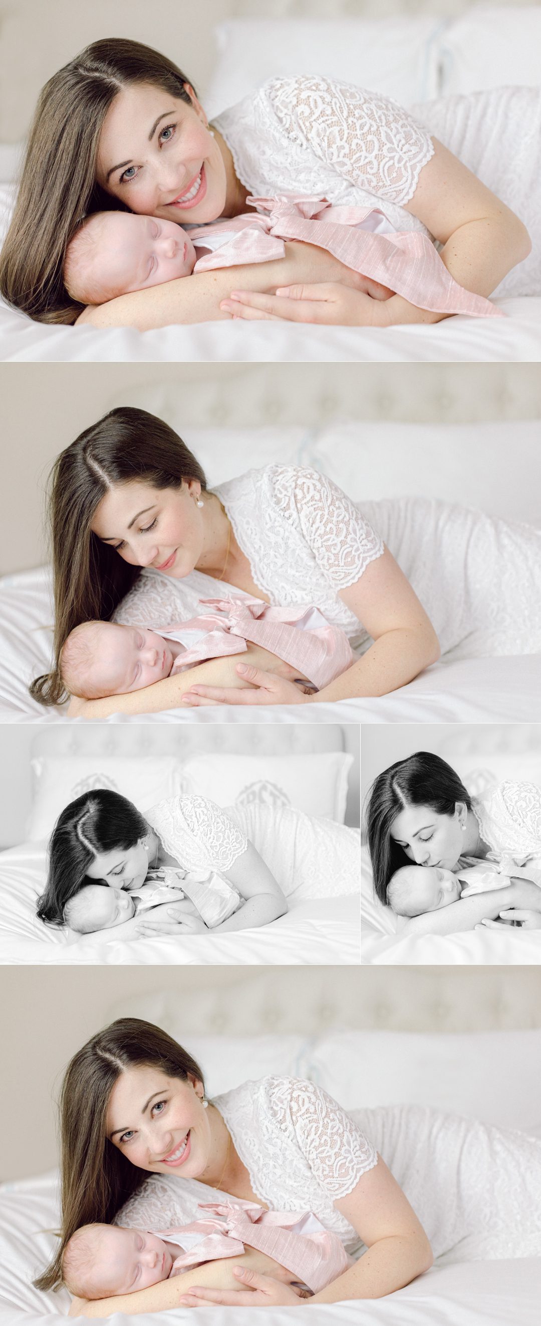 Lifestyle motherhood infant photography at family's home in Oconee County, GA.