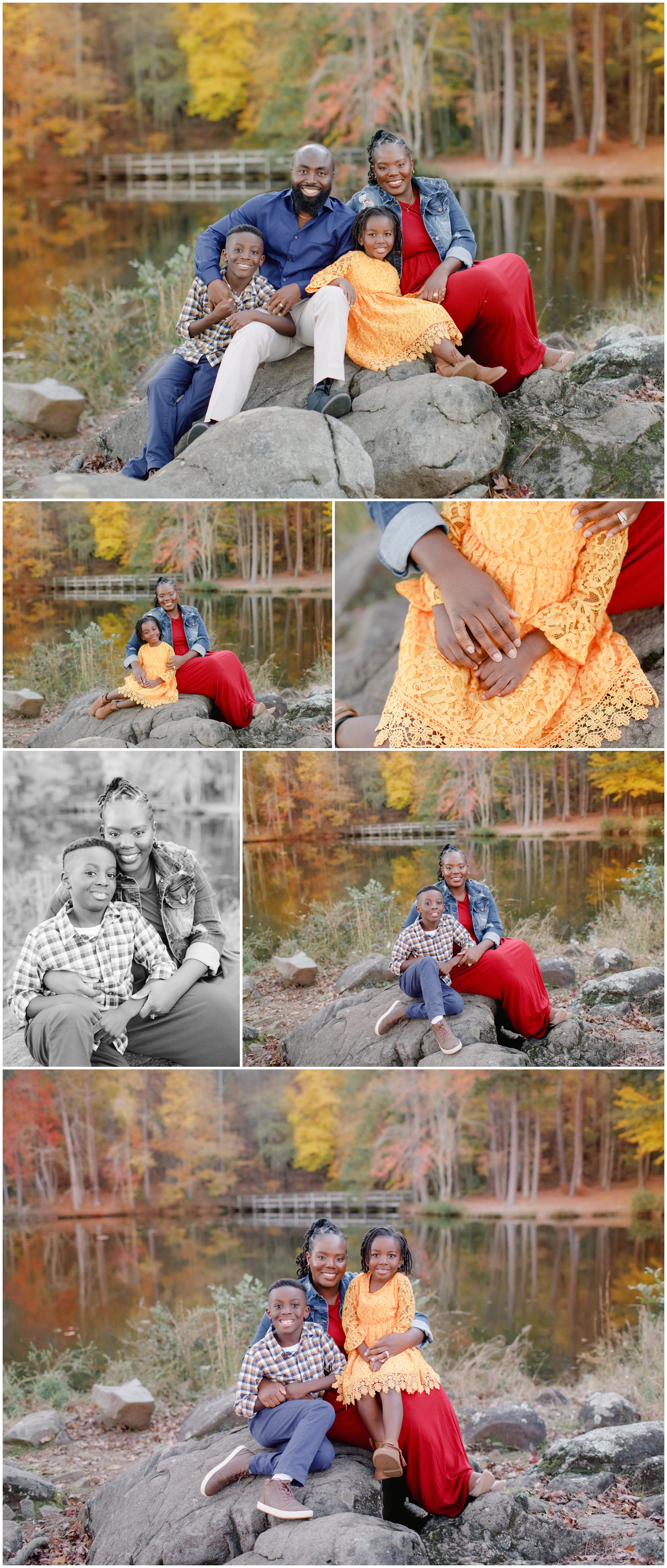 Colorful Fall familyphoto shoot at Fort Yargo State Park