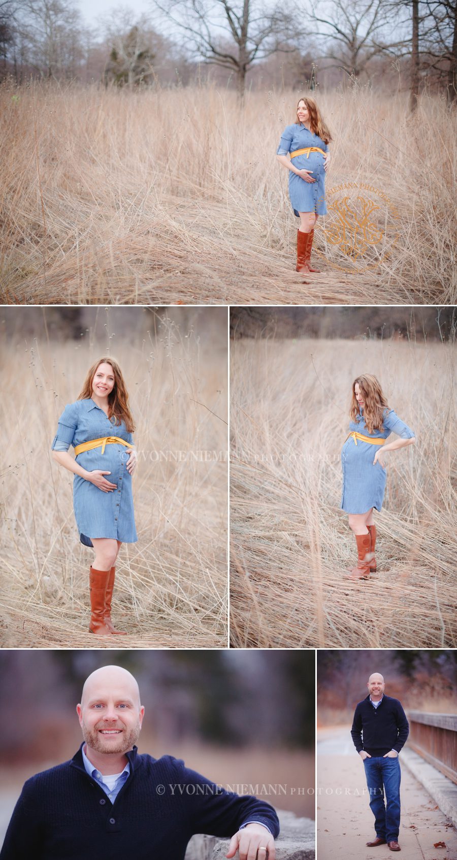 Natural outdoor maternity photography taken by Oconee County, GA maternity photographer, Yvonne Niemann Photography.