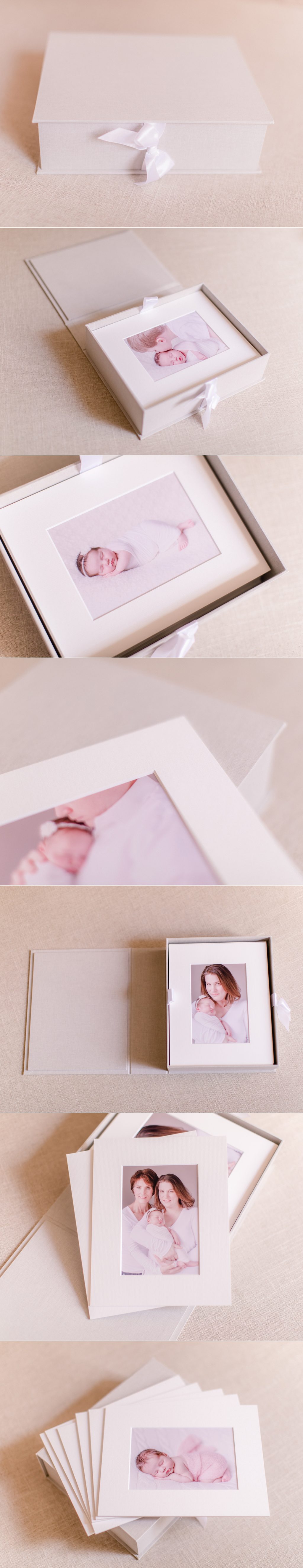 Newborn photography product, the Fine Art Image Box, offered by Athens, GA photographers.