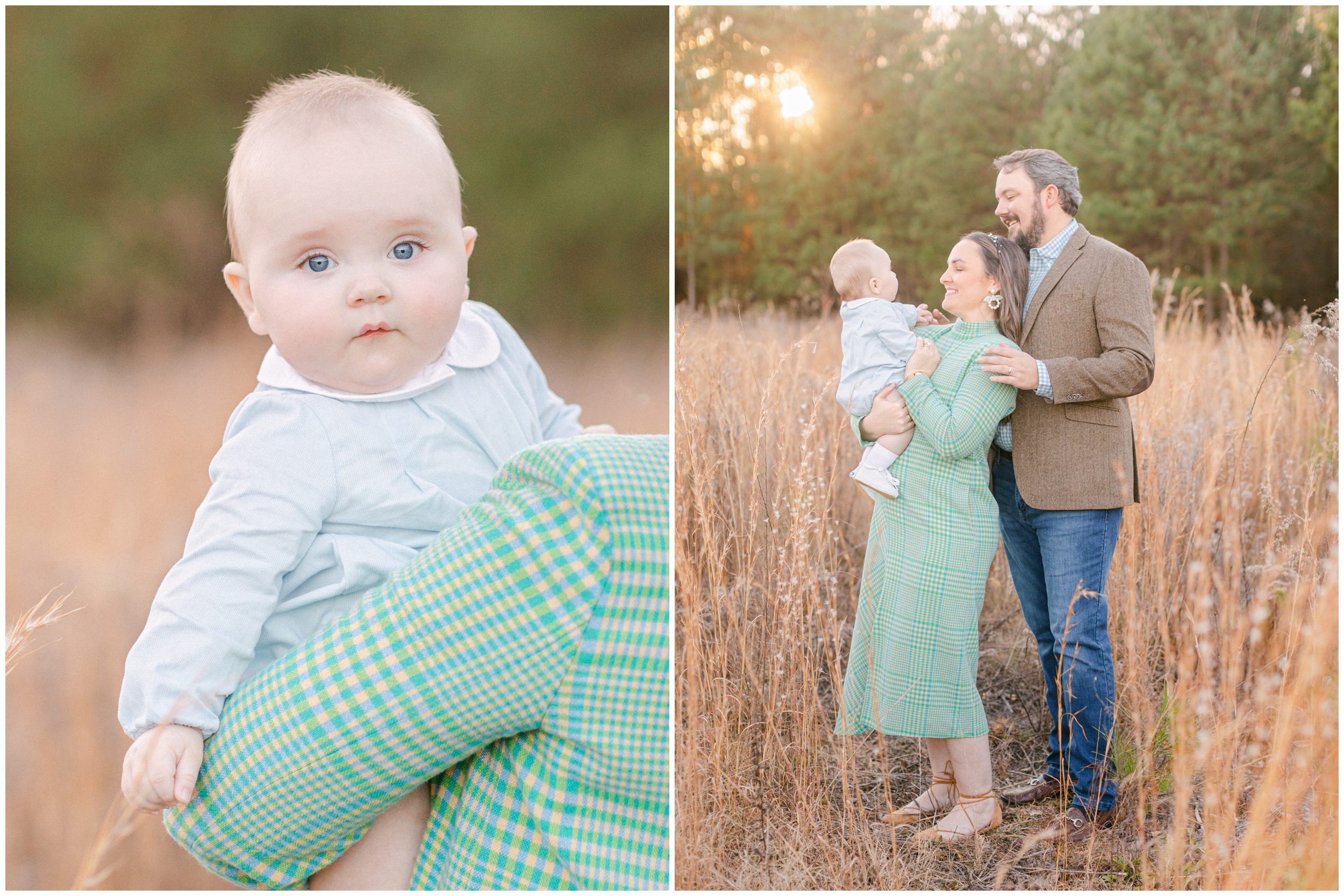 Baby fall family photography in Watkinsville, GA