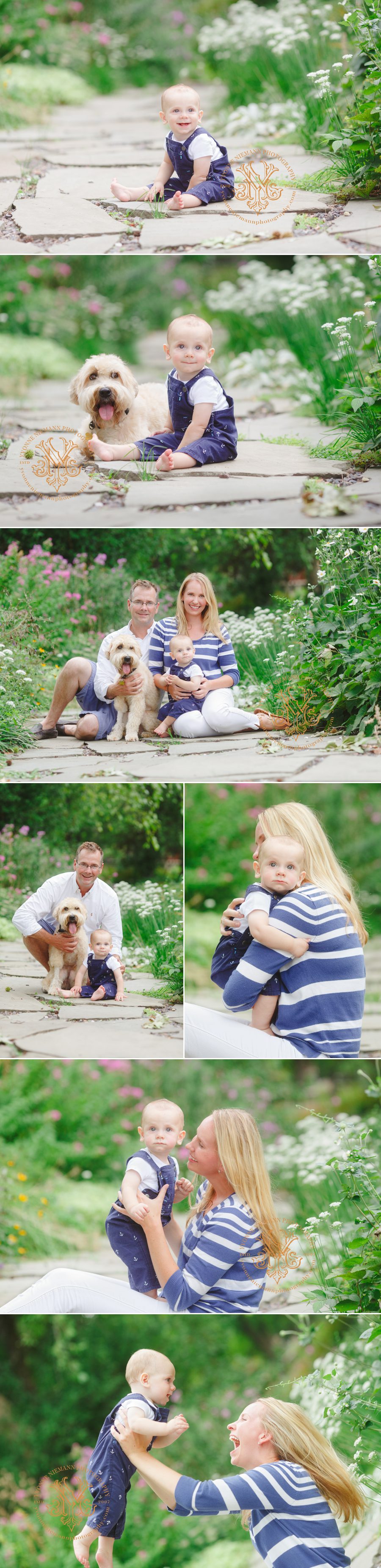 Athens, GA family photography highlighting connections of family with baby and dog.