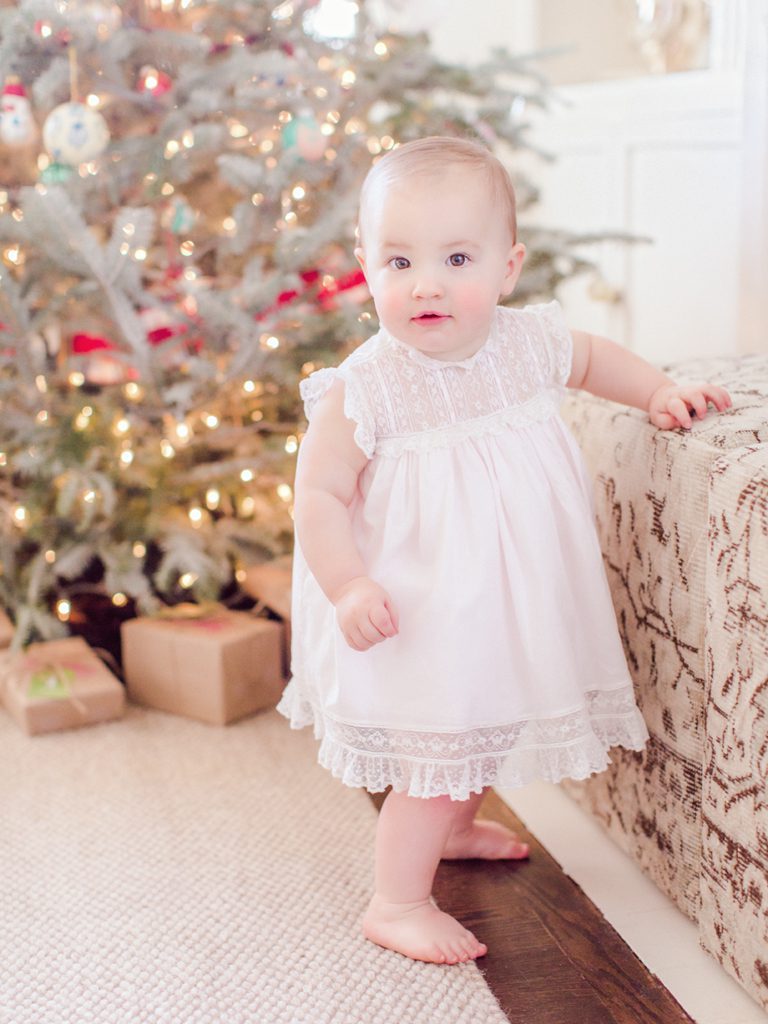 Baby's Christmas portrait in Athens, GA.