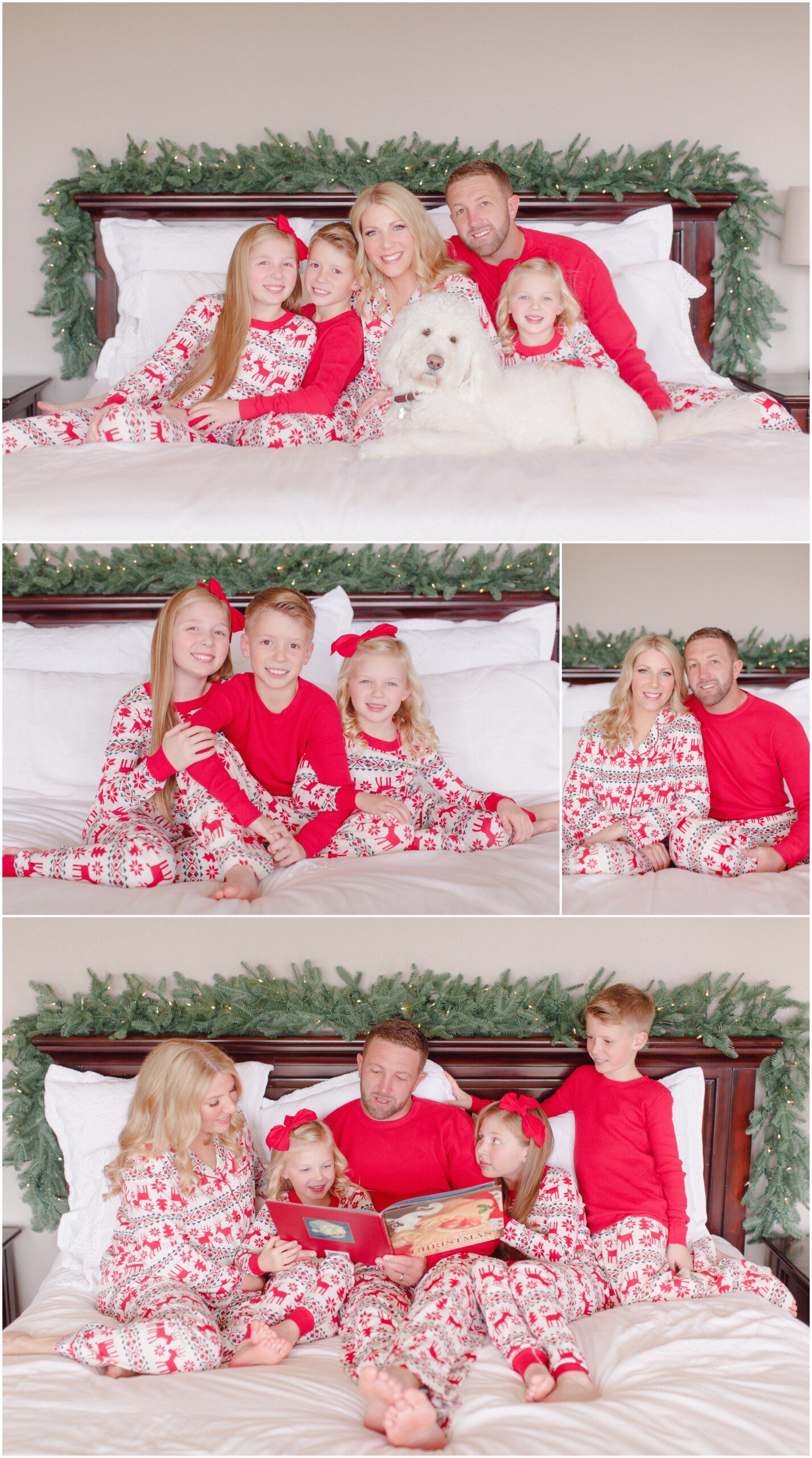 Family Christmas Pictures in PJs Athens GA