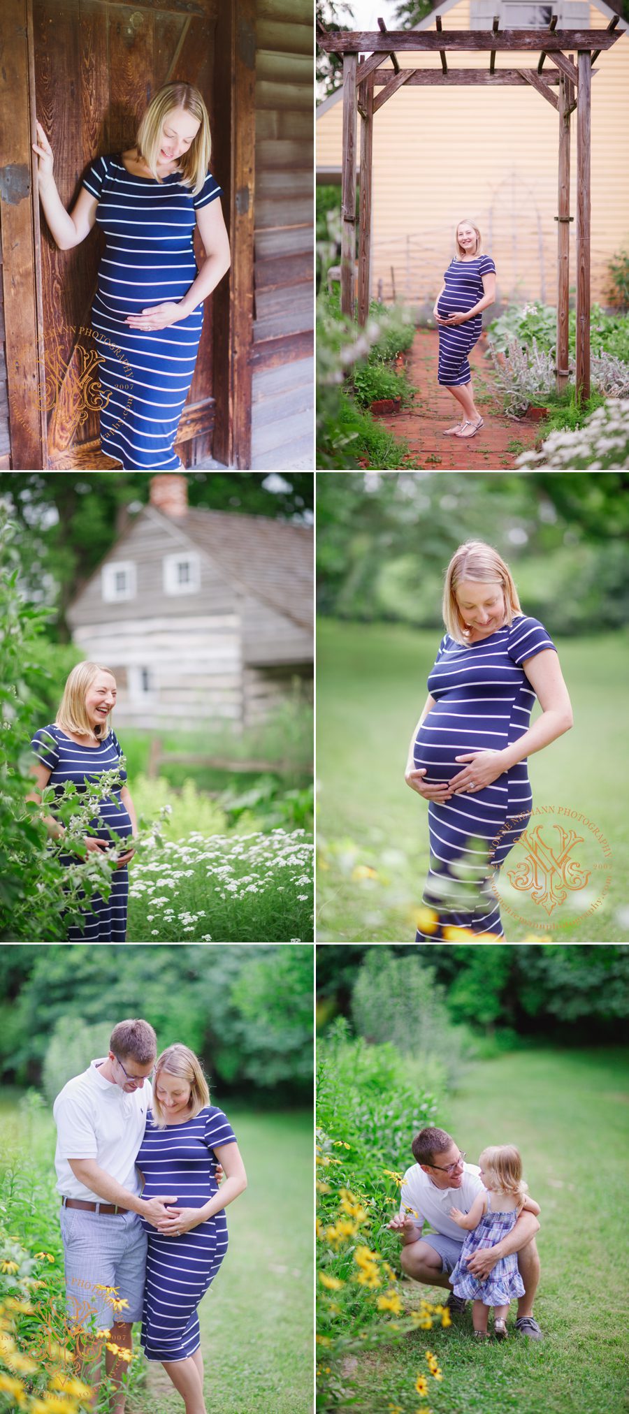 Natural outdoor pregnancy pictures in Oconee County on family farm.