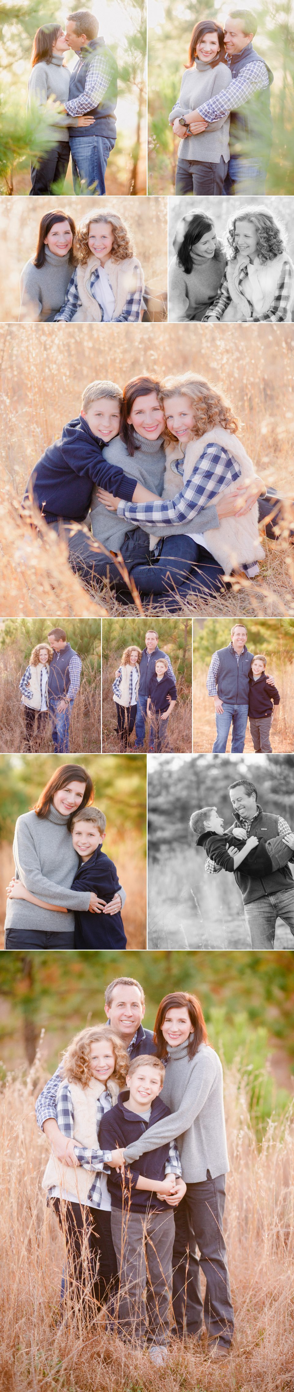 Winter family photos taken near Athens, GA.