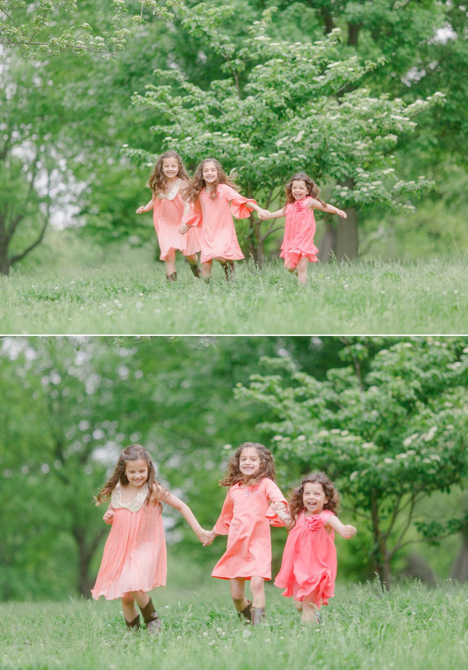 Sisters children photos taken in the Spring Athens GA.