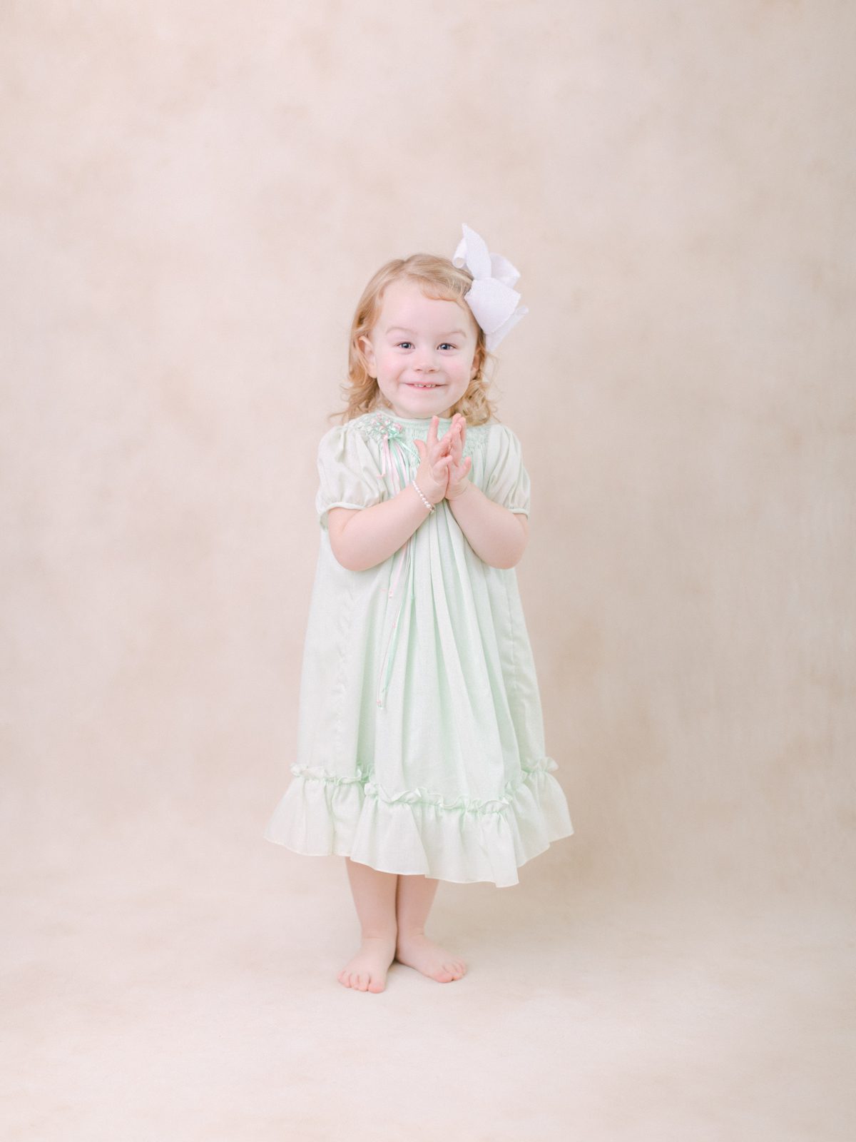 traditional southern heirloom portrait of two year old Athens, GA