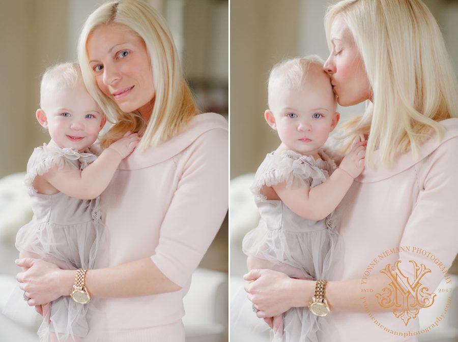 Lifestyle photos of a mother and one year old baby daughter in Oconee County, GA.