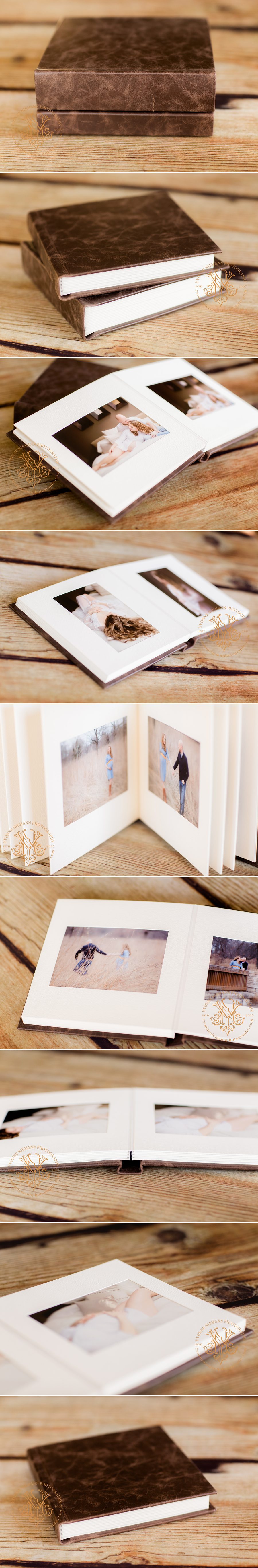 20 image luxe matted album of maternity portraits offered by Yvonne Niemann Photography.